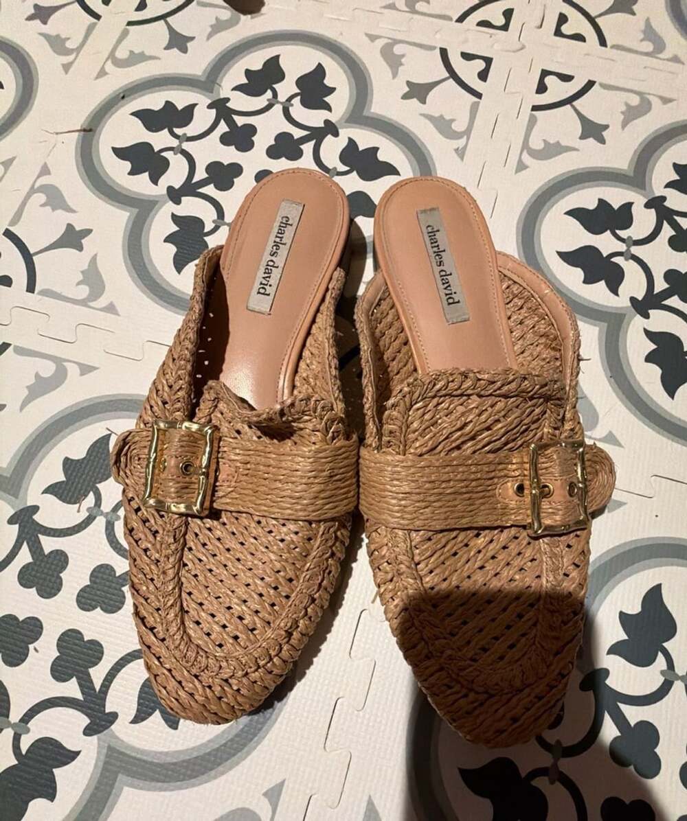 Charles David Felice Woven Slide Mules